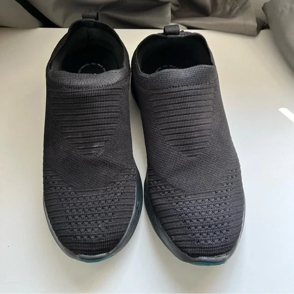 Vessi Black Knit Women's Athletic Shoes - Picture 1 of 15